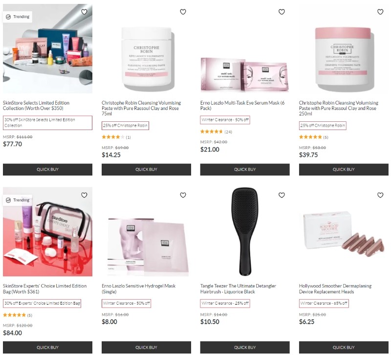 акции на Skinstore