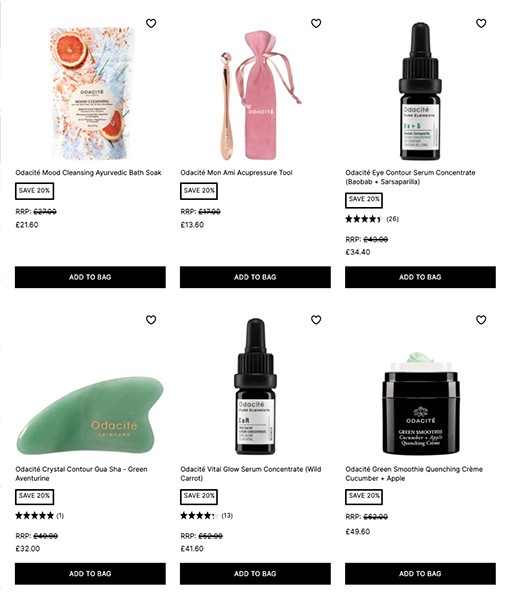 Скидка 20% на Odacite