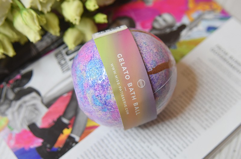 Miss Patisserie Milk and Honey Gelato Bath Ball with Gold Drizzle