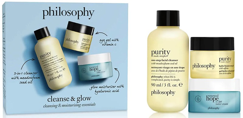 Philosophy LOOKFANTASTIC Exclusive Cleanse and Glow Skincare Trial Set
