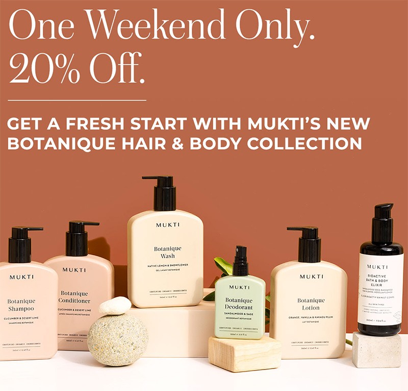 скидка 20% на Mukti Organics скидка 20% на Mukti Organics