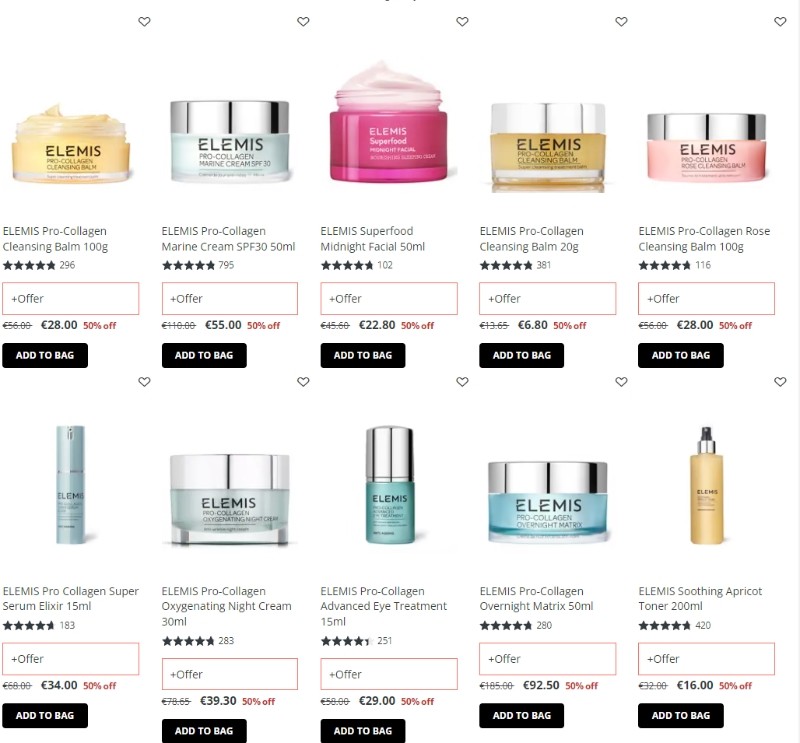 скидка 50% на Elemis скидка 50% на Elemis