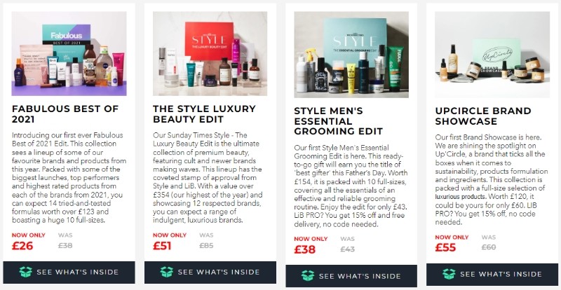 распродажа боксов на Latest In Beauty