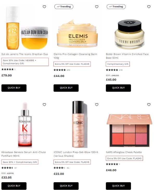 скидка 22% на lookfantastic 