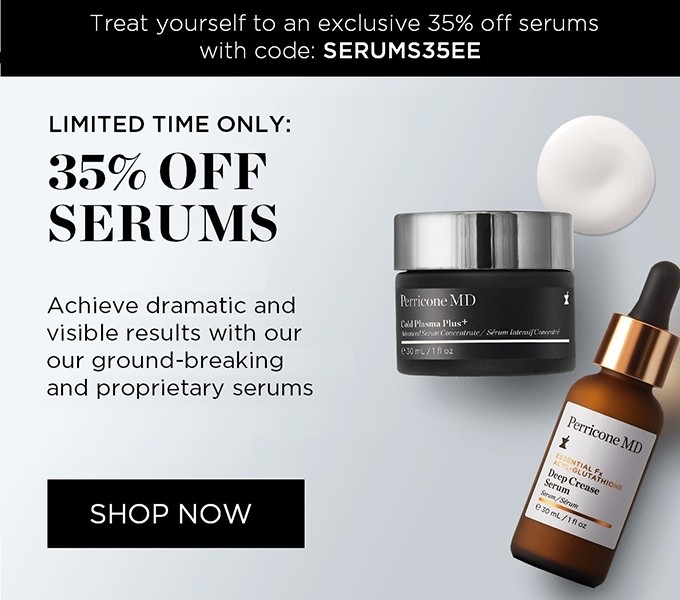 скидка 35% на сыворотки Perricone MD