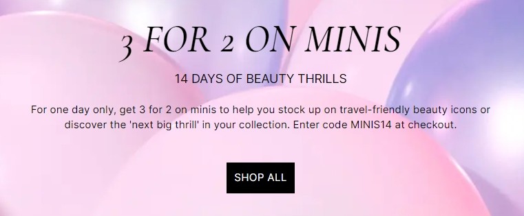 «3 за 2» на миниатюры на Cult Beauty