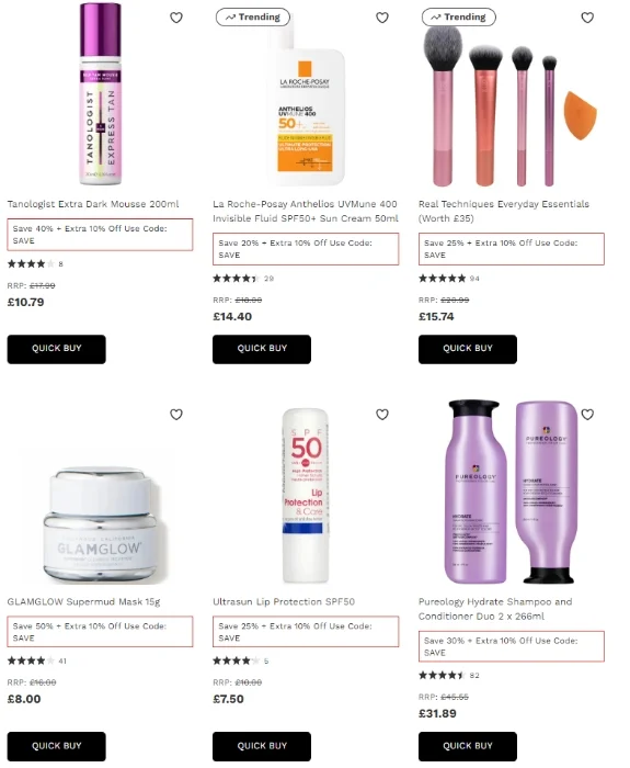 Распродажа на Lookfantastic