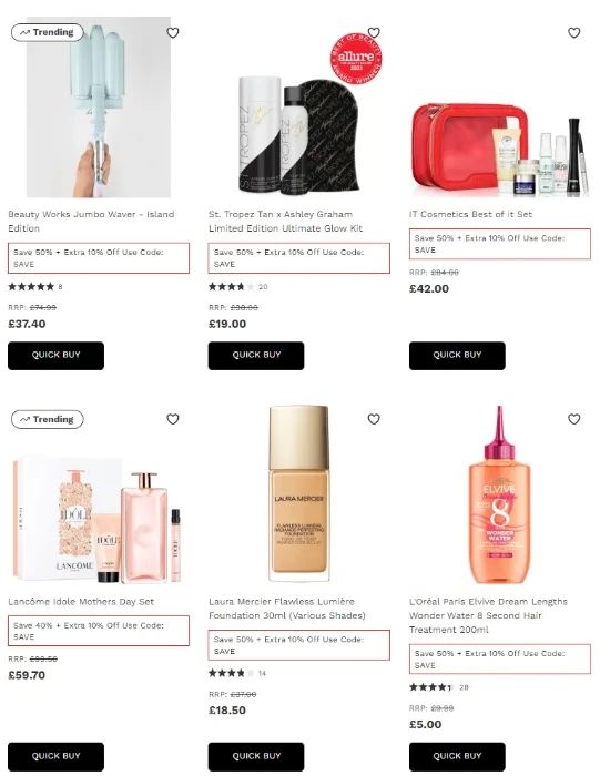 Flash-распродажа на Lookfantastic 